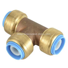 Lead Free Brass Push Fit Fnpt Tee Fitting